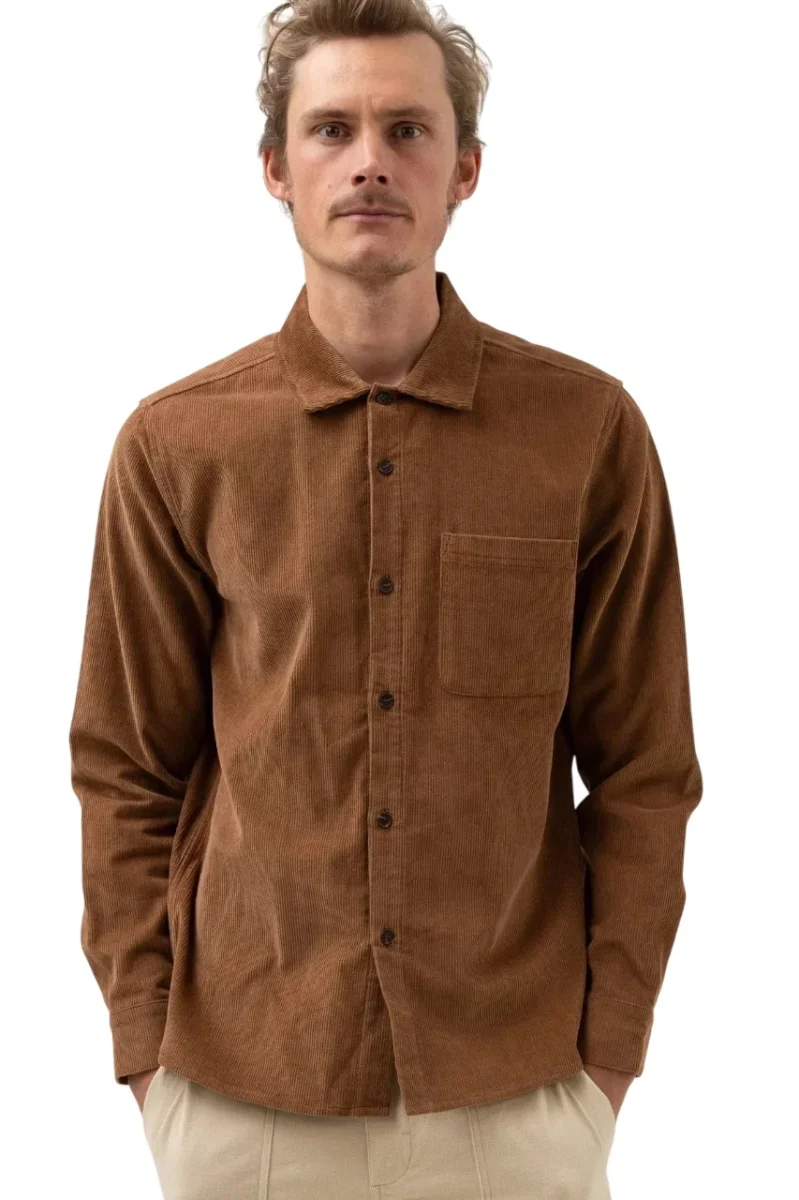 Camisa Rhythm Corduroy LS Shirt Brown - Image 3
