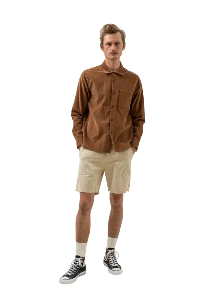 Camisa Rhythm Corduroy LS Shirt Brown - Image 5