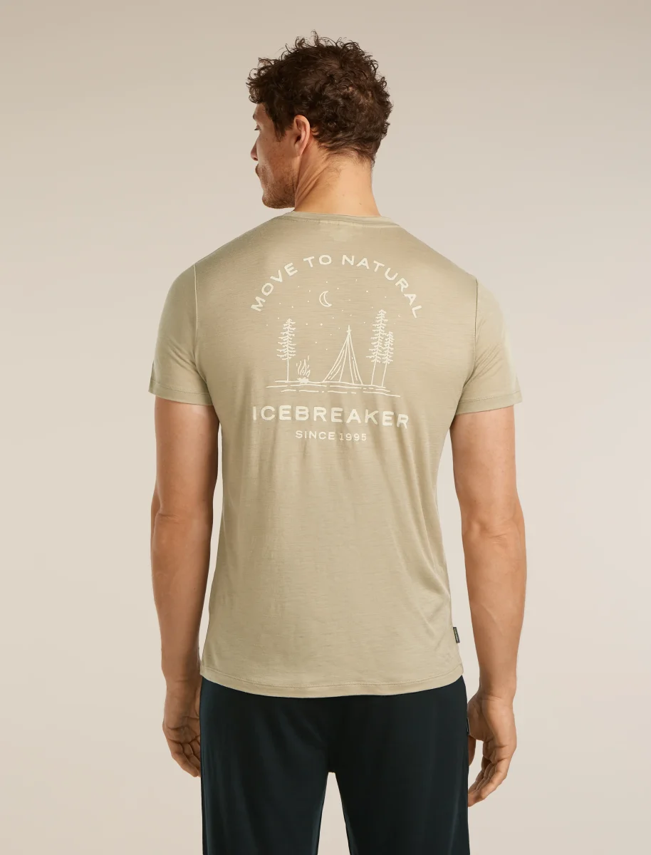 Camiseta de Manga Curta Tech Lite Merino 150 para Homens Peaceful Pass - Image 5