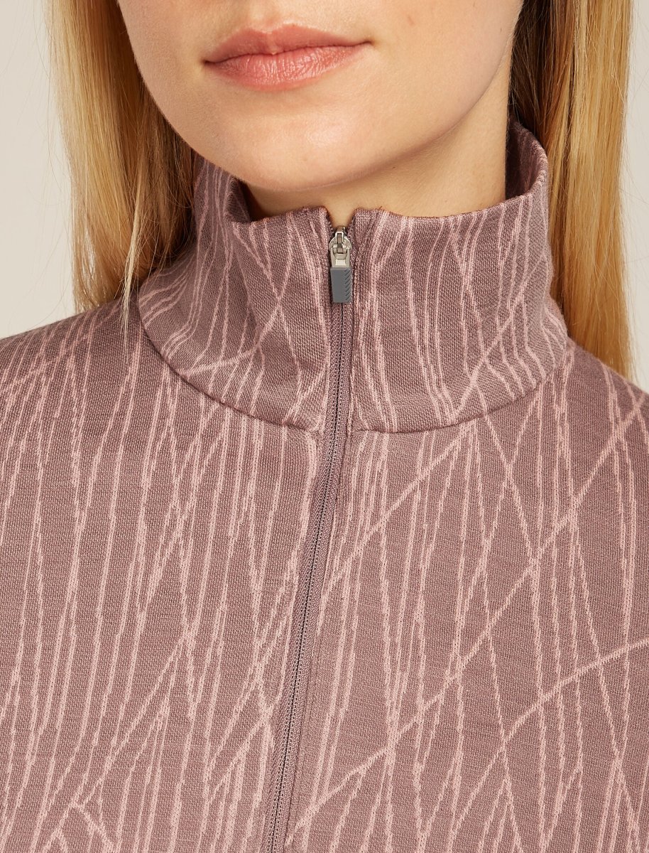 Top térmico de manga longa com zíper metade para mulheres Merino 260 Tech Vertex Linhas Delta - Image 9