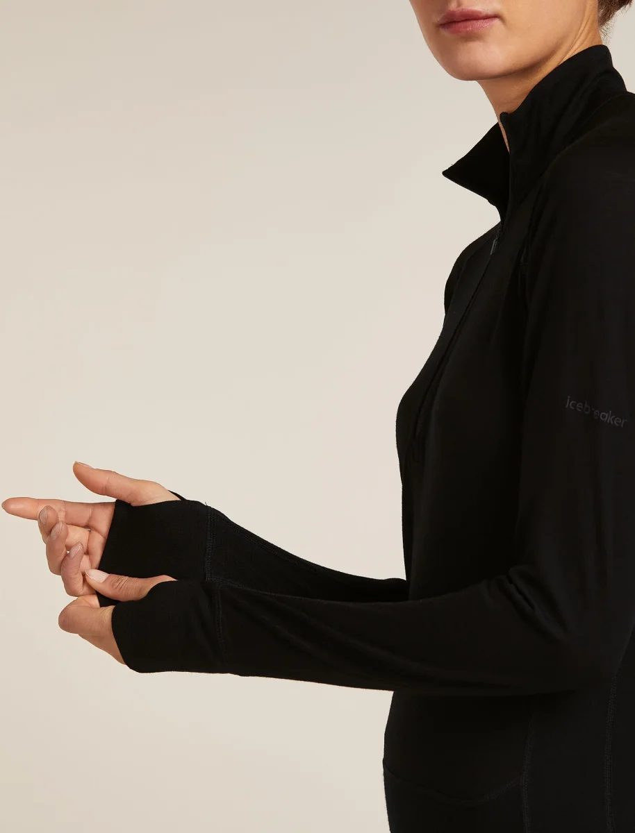 Top térmico de manga comprida com zíper até à metade para mulheres, Merino 200 ZoneKnit™ - Image 8