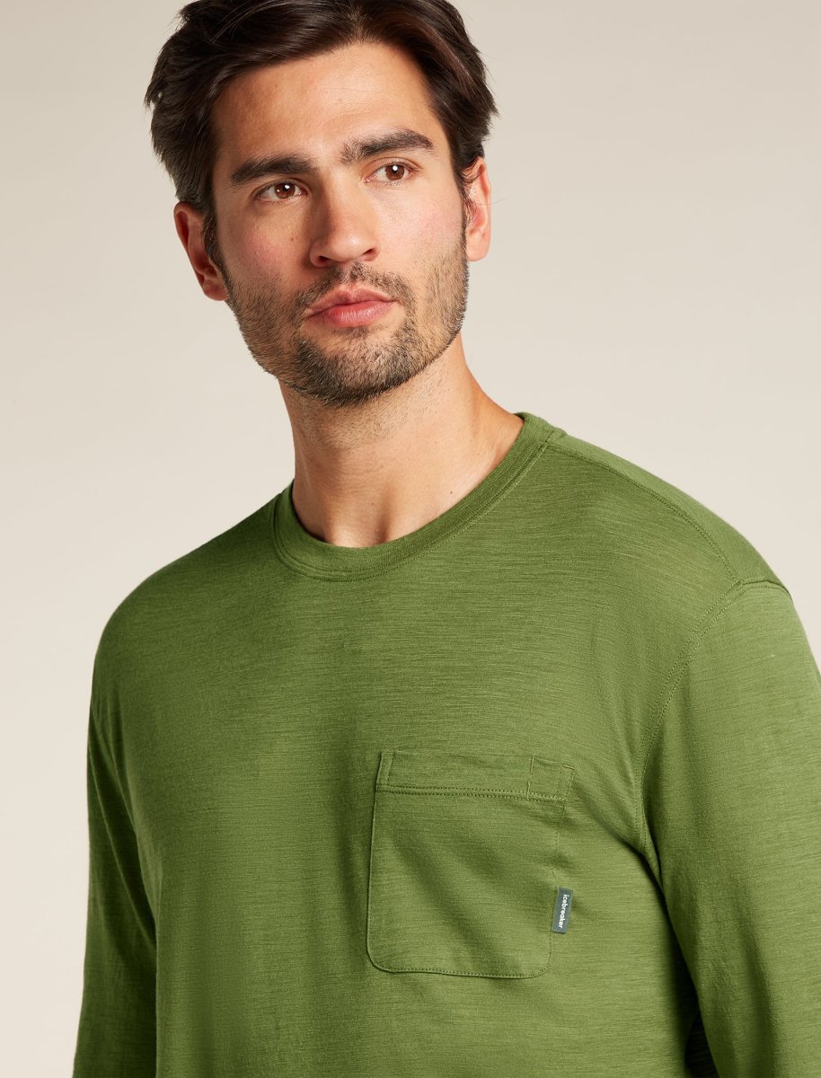 Camiseta de Manga Longa Solta com Bolso Tech Lite Merino 150 Masculina - Image 3