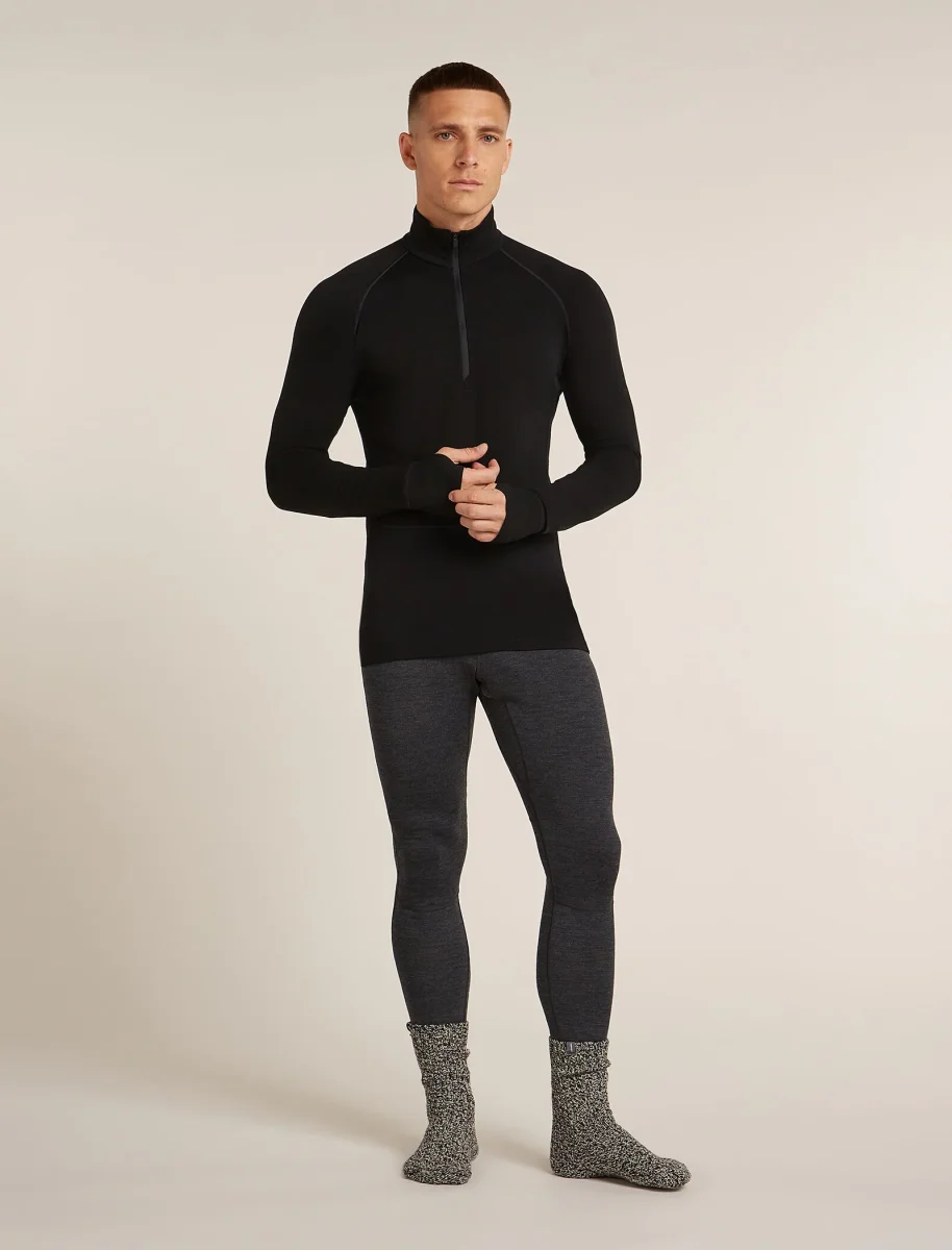 Top térmico de manga longa com zíper até a metade para homens, Merino 200 ZoneKnit™ - Image 9