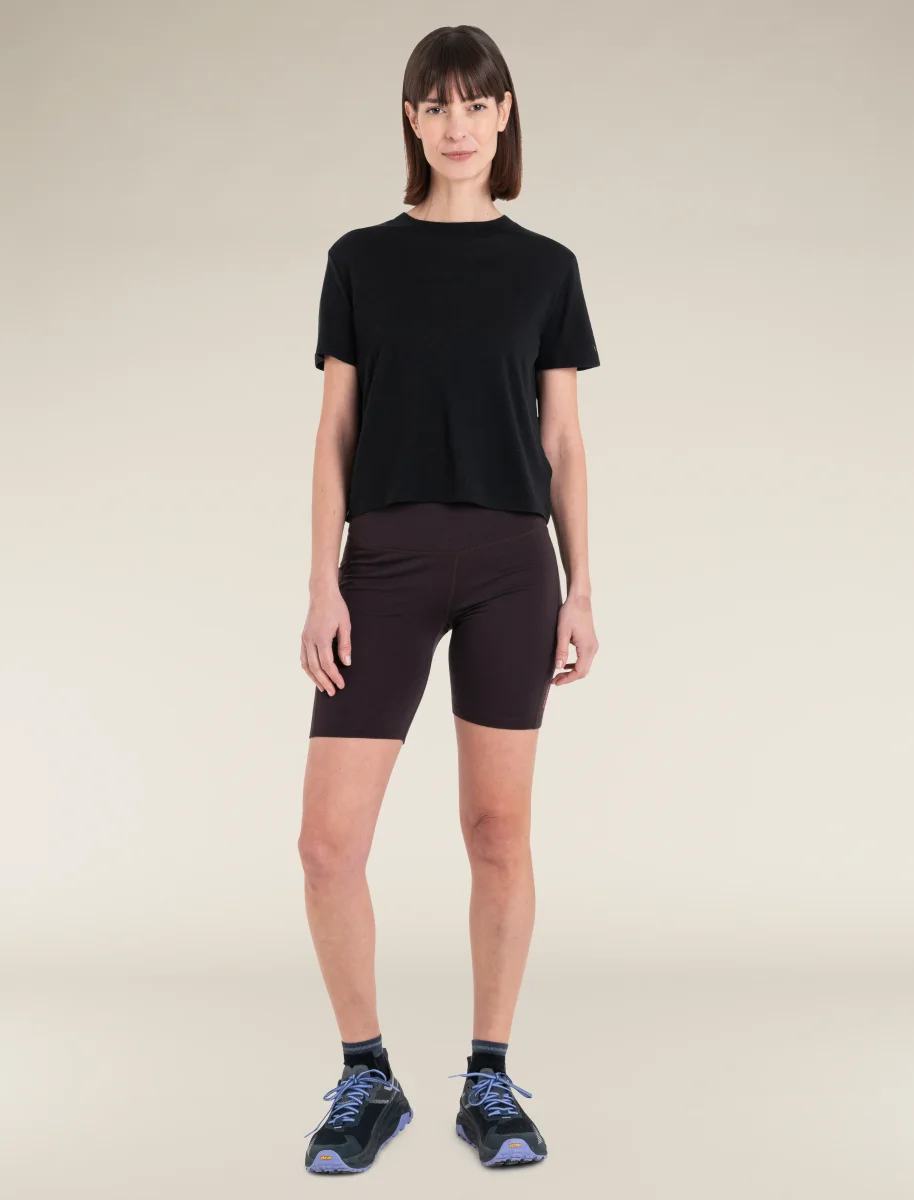 Camiseta Feminina de Merino 150 Tech Lite Manga Curta Crop - Image 4