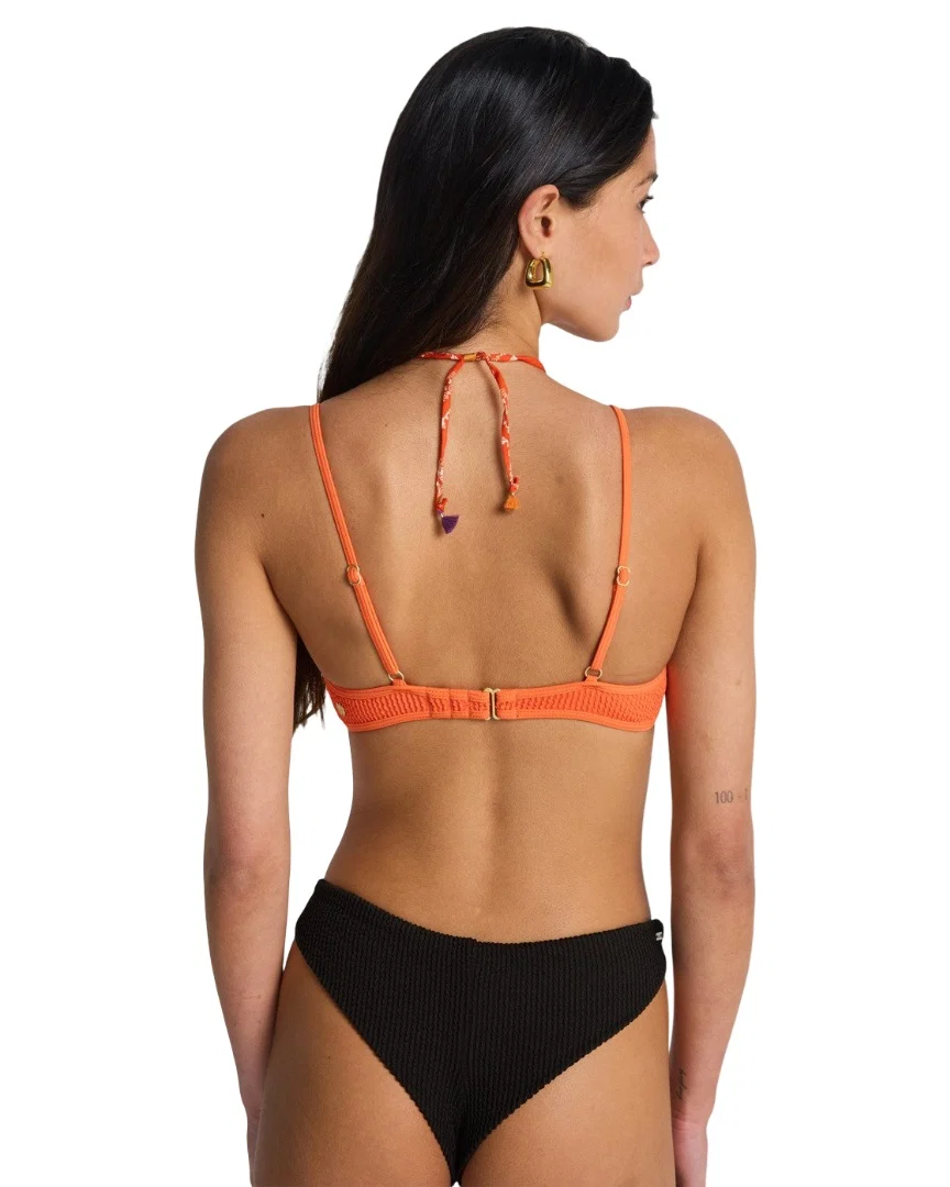 Bikini Top Billabong Summer High Charlie Tri Fusion Orange - Image 4