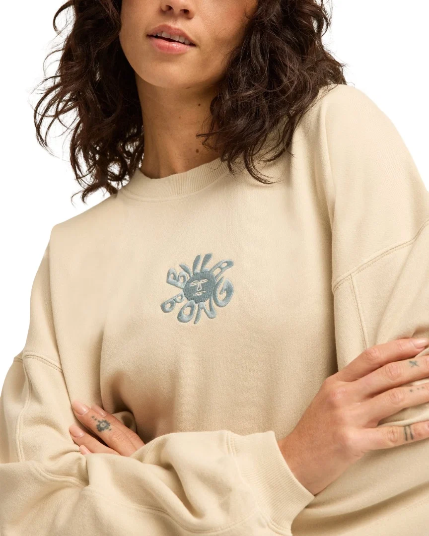 Sweat Basica Billabong Kendall Crew Ty Williams Oatmeal - Image 5