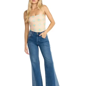 Calças Billabong Free Fall Flare Middle Broken Blue