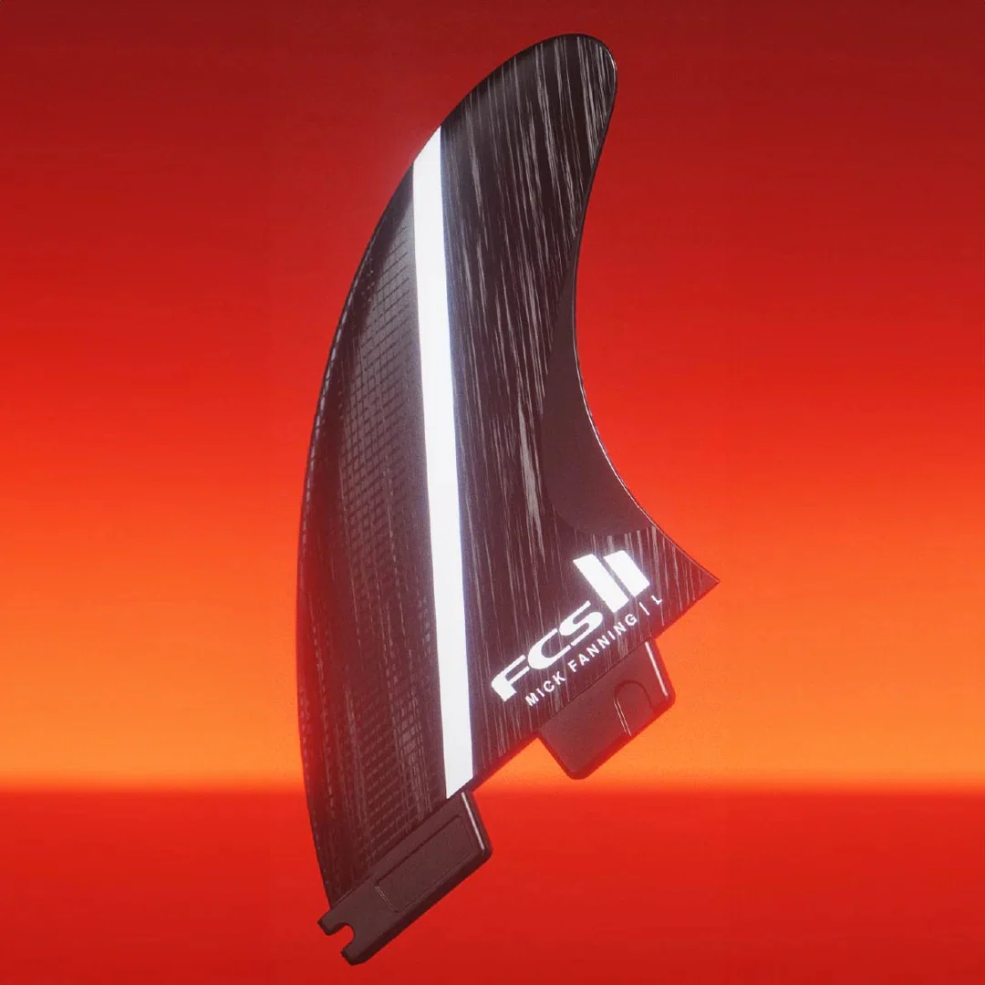 Quilhas FCS II MF Mick Fanning Glass Fibre Fusion Large Smoke White Tri Fins - Image 6