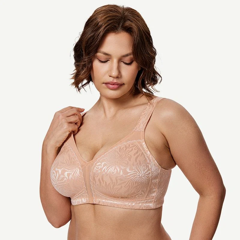 Full Coverage Minimizer Bra Wire-free, Pink Nude - Image 3