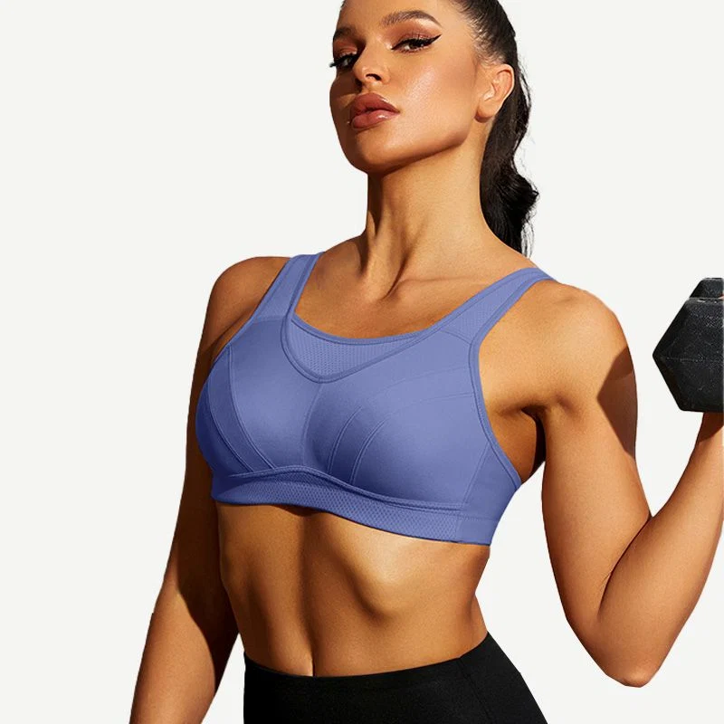 Wireless Sports Non-Padded Bra Bounce Control, Purple - Image 5
