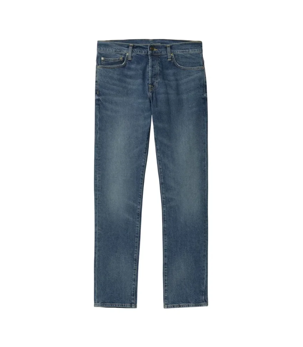 Calças Carhartt WIP Klondike Blue Mid Used Wash