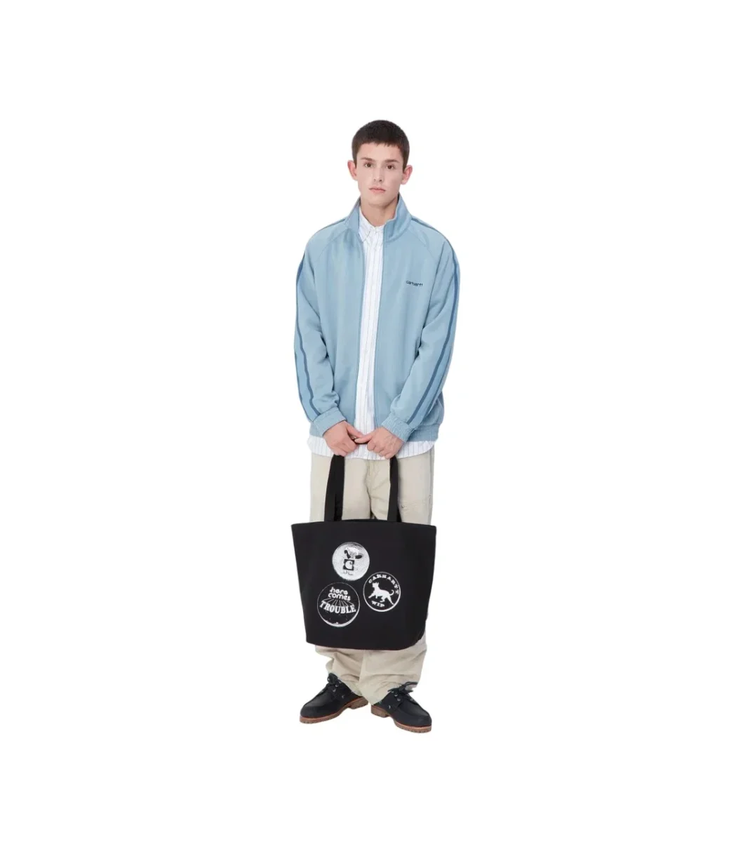 Tote Bag Carhartt WIP Canvas Graphic Pins Print Black - Image 5