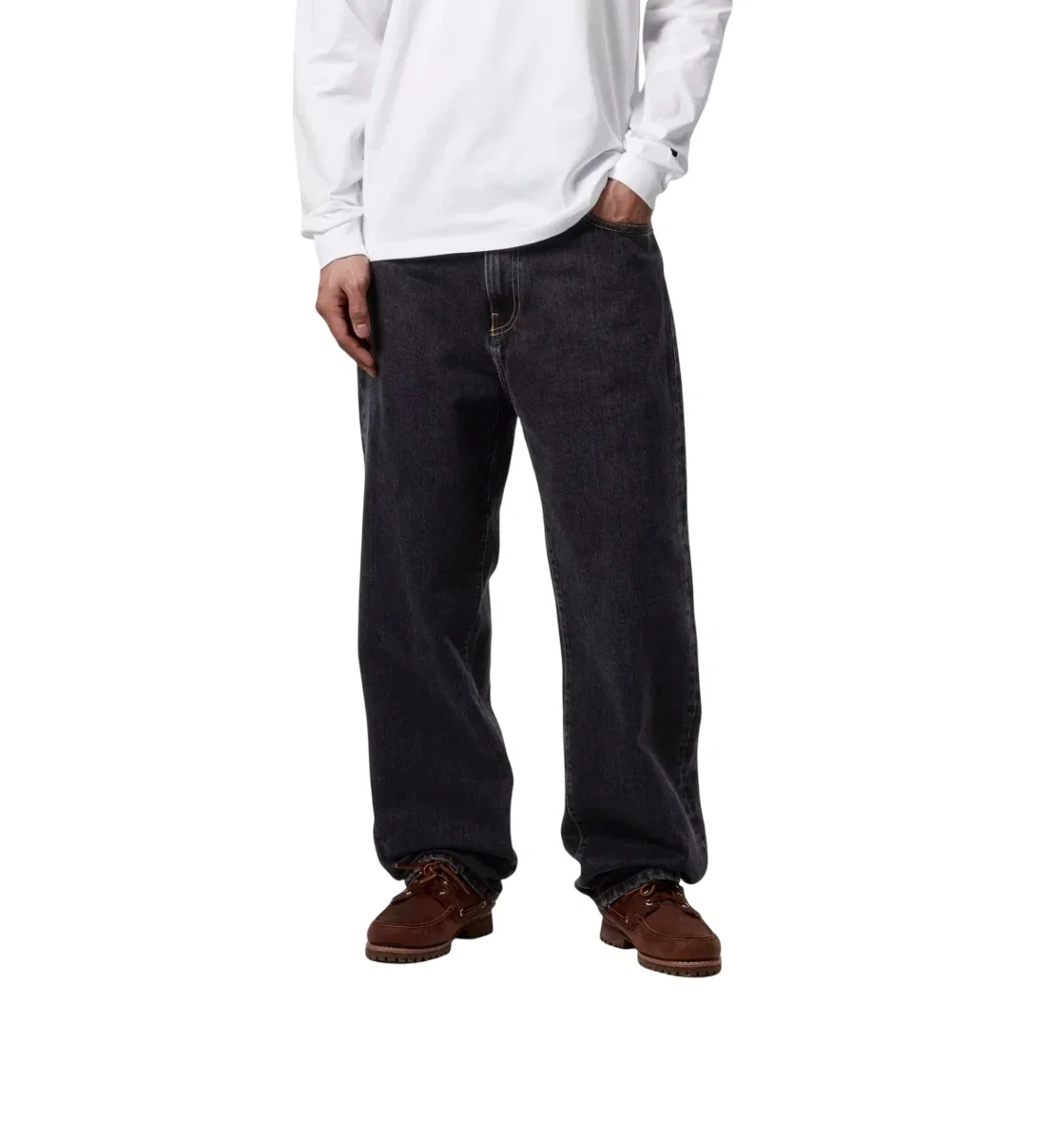 Calças Carhartt WIP Aaron Black Stone Washed - Image 4