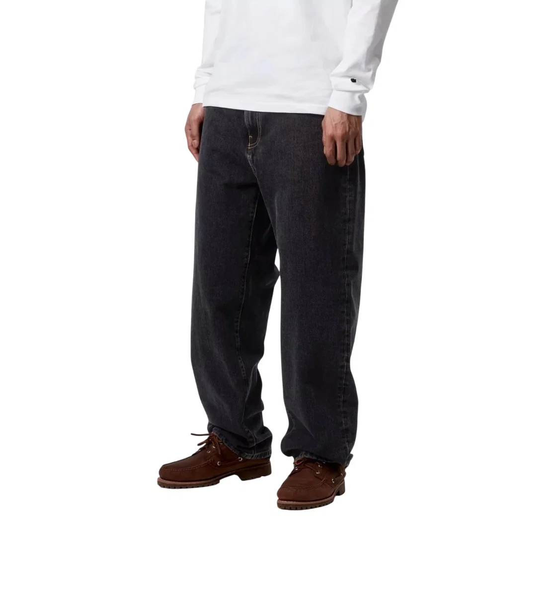 Calças Carhartt WIP Aaron Black Stone Washed - Image 5