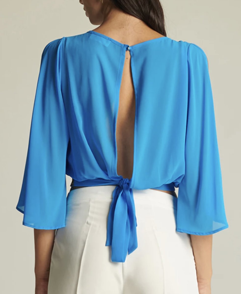 Blusa C/ Laçada Costas / Cós Lantejoulas - Image 3