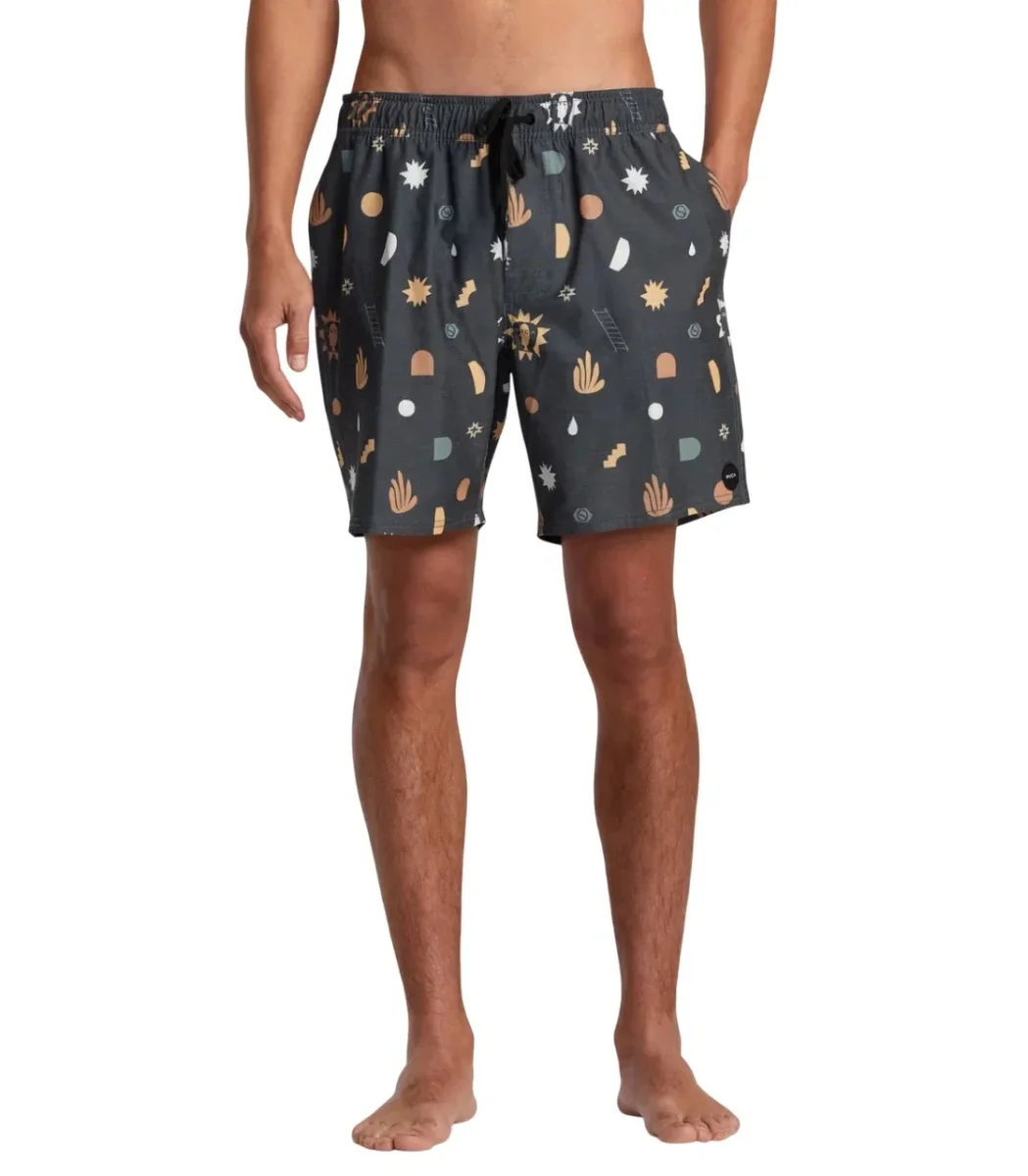 Calções RVCA Volleys Atlas Elastic Pirate Black - Image 2