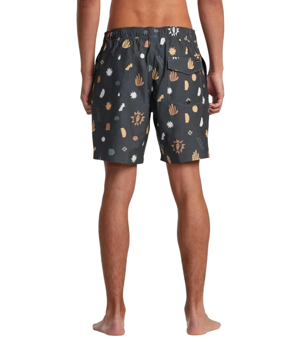 Calções RVCA Volleys Atlas Elastic Pirate Black - Image 3