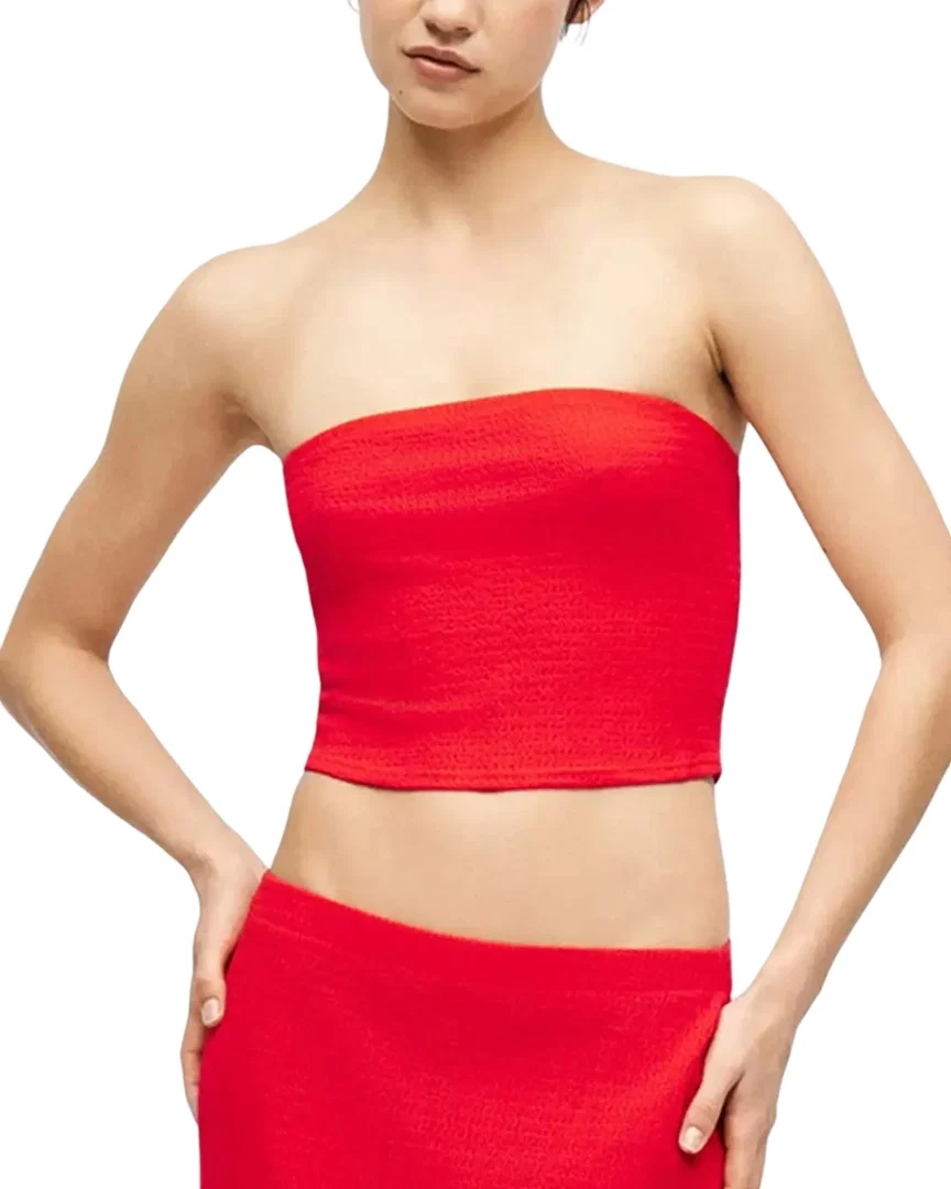 Top RVCA Charlotte Tube Flame Red - Image 2