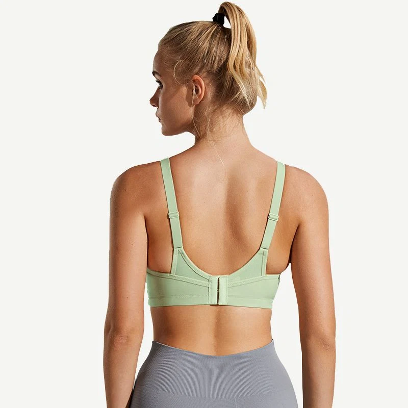 Wireless Sports Non-Padded Bra Bounce Control, Green - Image 4