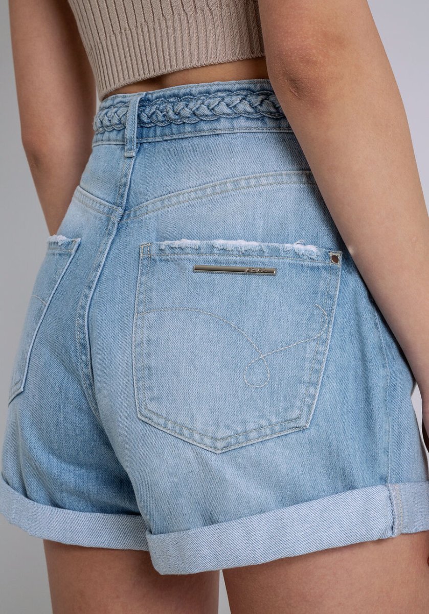 Calções Jeans C/ Cós Trançado - Image 6