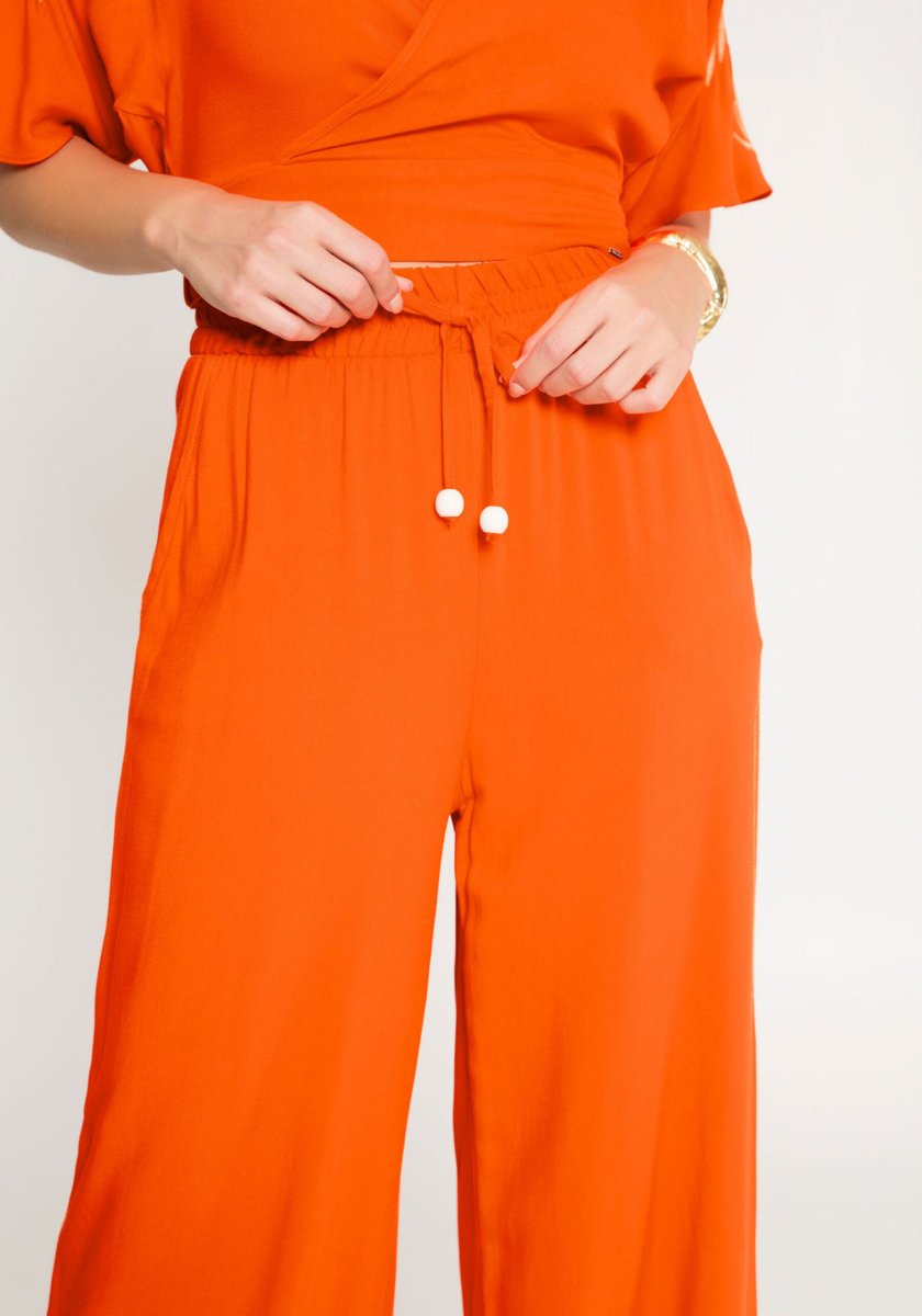 Calça Corte Direito / Viscose C/ Atilhos - Image 6
