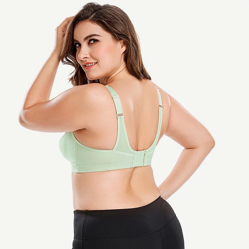 Wireless Sports Non-Padded Bra Bounce Control, Green - Image 8